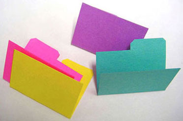 Dollhouse Miniature File Folders 4Pcs.